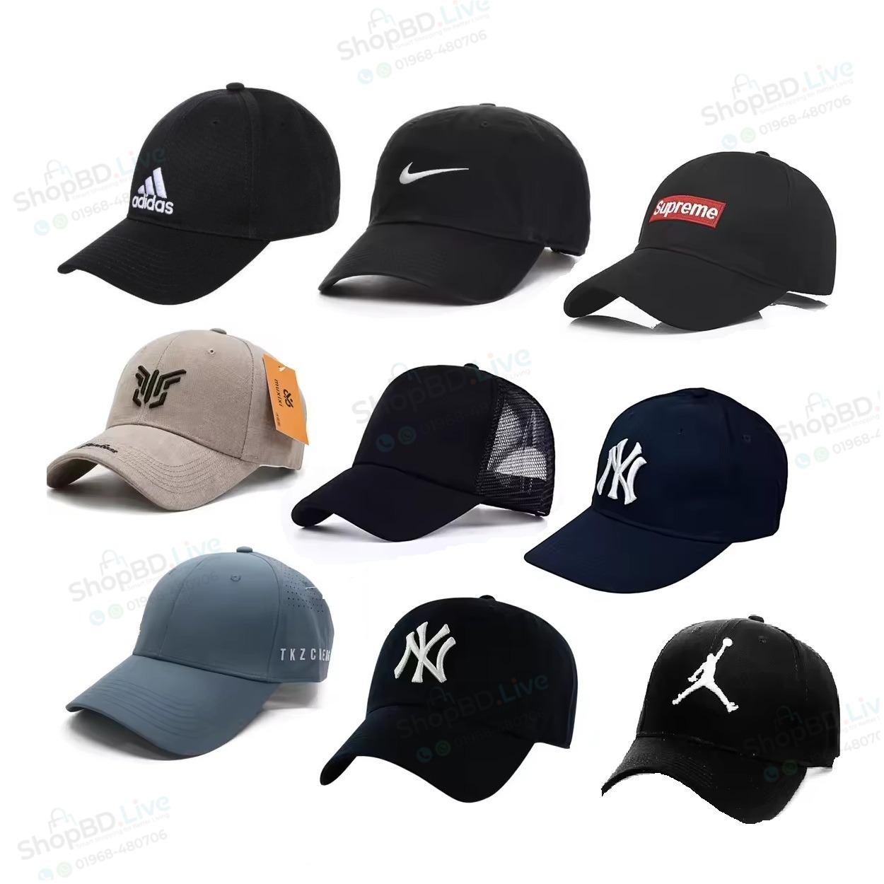 Mens Cap with Tripple Stripe Logo Cap for Men Multi Design_img_0