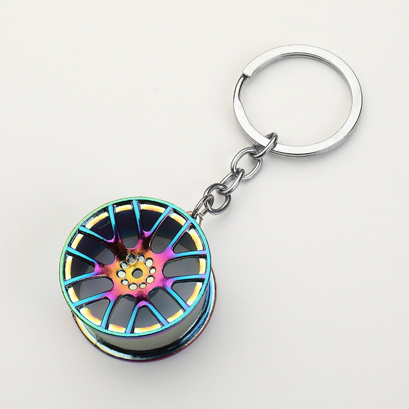 Metal Car Wheel keychain hub Functional Metal Keychain Key Ring Unique Gift for Car Bike Lovers_img_1