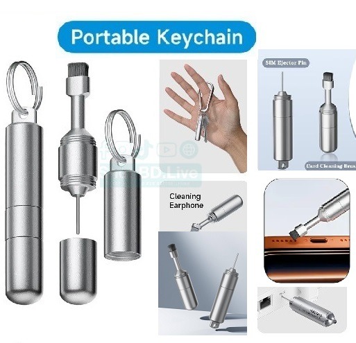 Mobile Phone SIM Card Ejector Tool Earphone Cleaning Pen High End Portable Keychain for Bluetooth Earphones and Earpiece Compartments_img_0