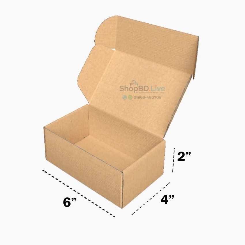 5pcs Die Cut Boxes (Brown) 6 x 4 x 2 inches - 6x4x2 in Self Lock Folding Type Courier Box 6" x 4" x 2" Inch | Small Mini Mailer Shipping Boxes E-Commerce Packaging Material Business Parcel Gift Box 642 Birthday Wedding Book Literature Product Carton_img_1