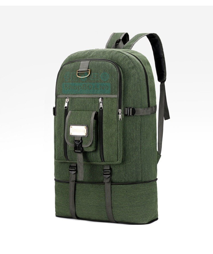Large Capacity Canvas Travel Backpack Hiking Camping Rucksack 56-75L | Price in BD_img_4