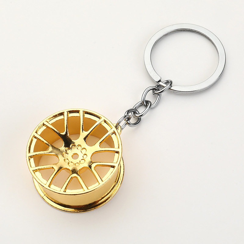 Metal Car Wheel keychain hub Functional Metal Keychain Key Ring Unique Gift for Car Bike Lovers_img_2