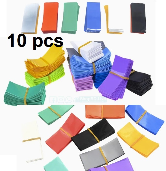 10 pcs Lithium Battery Wrapping Cover Film Heat Shrink Tube Lithium-Ion PVC Shrink Tape Sleeve Cover Accessories_img_0