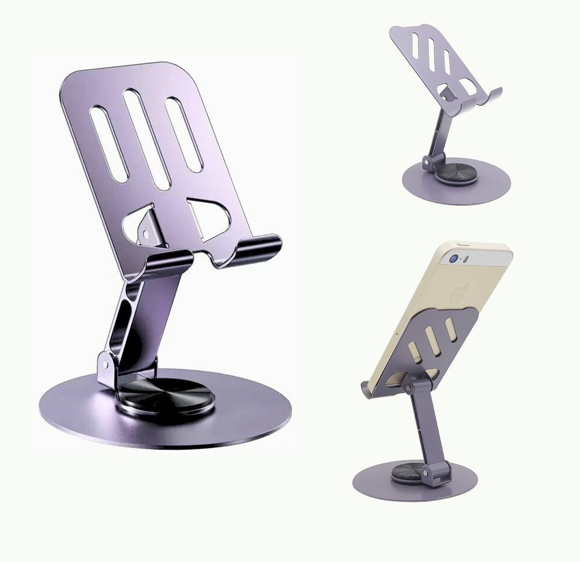 Metal Mobile Stand 360 Degree Rotating Mobile Phone Holder Stand for Desk 8001_img_0