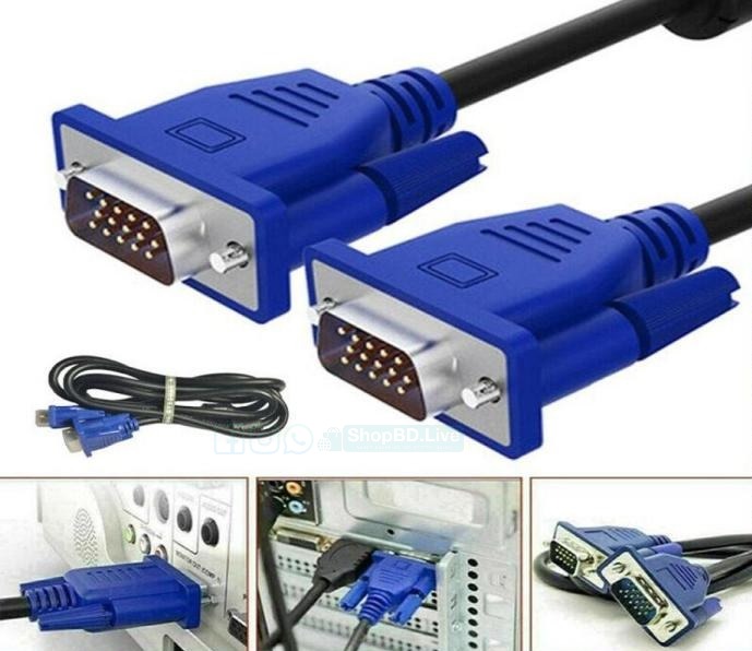 High Quality Monitor VGA Cable for Desktop Monitor - Black_img_0