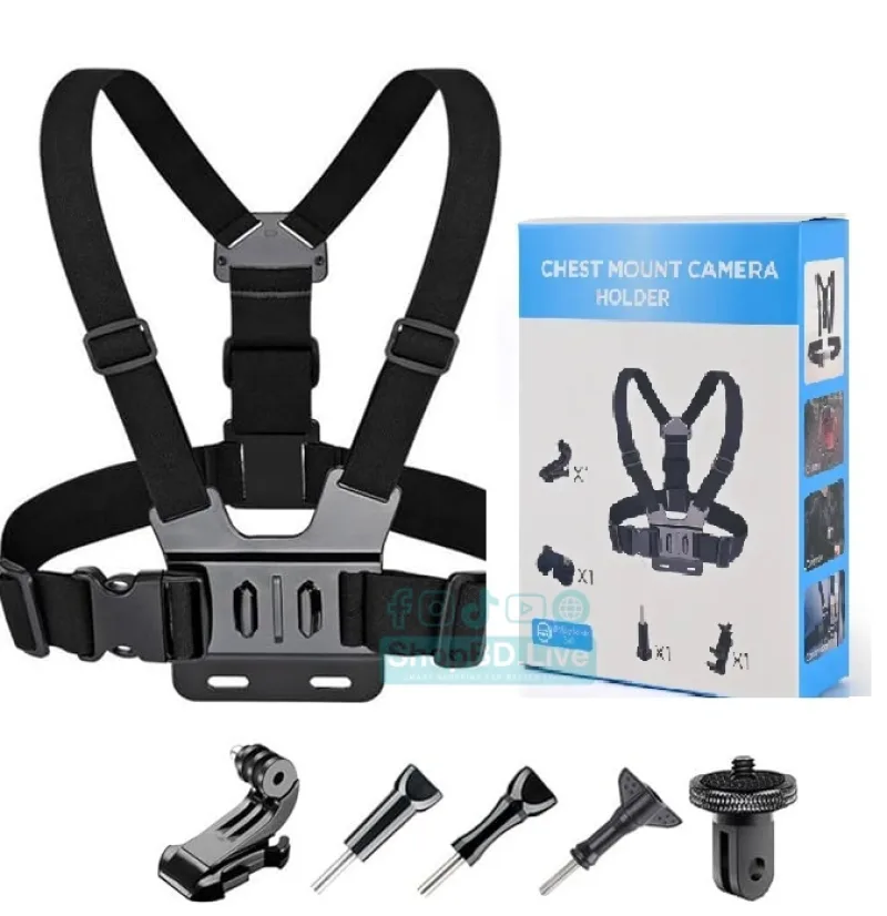 Action Camera Chest Mount with Phone Holder for Smartphone and Action Camera - Effortlessly Capture Your Vlogs and Adventures, Chest Mount With Mobile Mount Holder