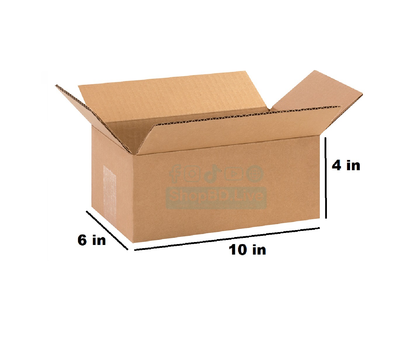 5 Pcs Parcel Carton Box 10 x 6 x 4 Inch | Small Mini Packaging Shipping Box for E-commerce Courier Small Cardboard Shipping Box Mailers 10x6x4 Inch Brown 1064 Inch box Packaging Material_img_1