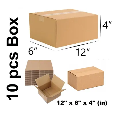 Packaging Material - 10 Pcs Die Cut Carton Small Mini Box Size: 12" × 6" × 4" inch Carton Box 12 × 6 × 4 inch_img_0