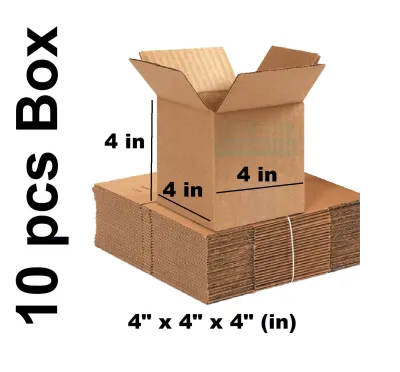 Packaging Material - 10 Pcs Die Cut Carton Small Mini Box Size: 4" × 4" × 4" inch Carton Box 4 × 4 × 4 inch_img_0