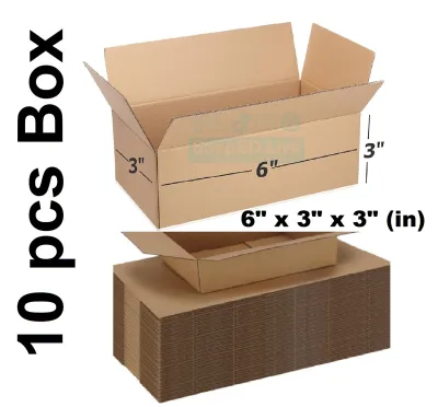 Packaging Material - 10 Pcs Die Cut Carton Small Mini Box Size: 6" × 3" × 3" inch Carton Box 6 × 3 × 3 inch_img_0