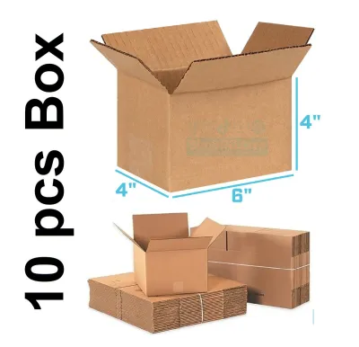 Packaging Material - 10 Pcs Die Cut Carton Small Mini Box Size: 6" × 4" × 4" inch Carton Box 6 × 4 × 4 inch_img_0