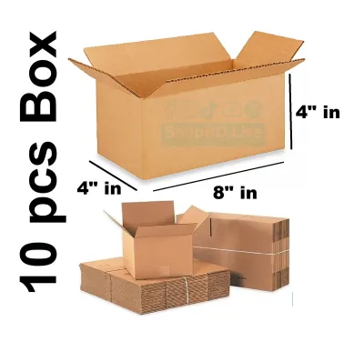 Packaging Material - 10 Pcs Die Cut Carton Small Mini Box Size: 8" × 4" × 4" inch Carton Box 8 × 4 × 4 inch_img_0