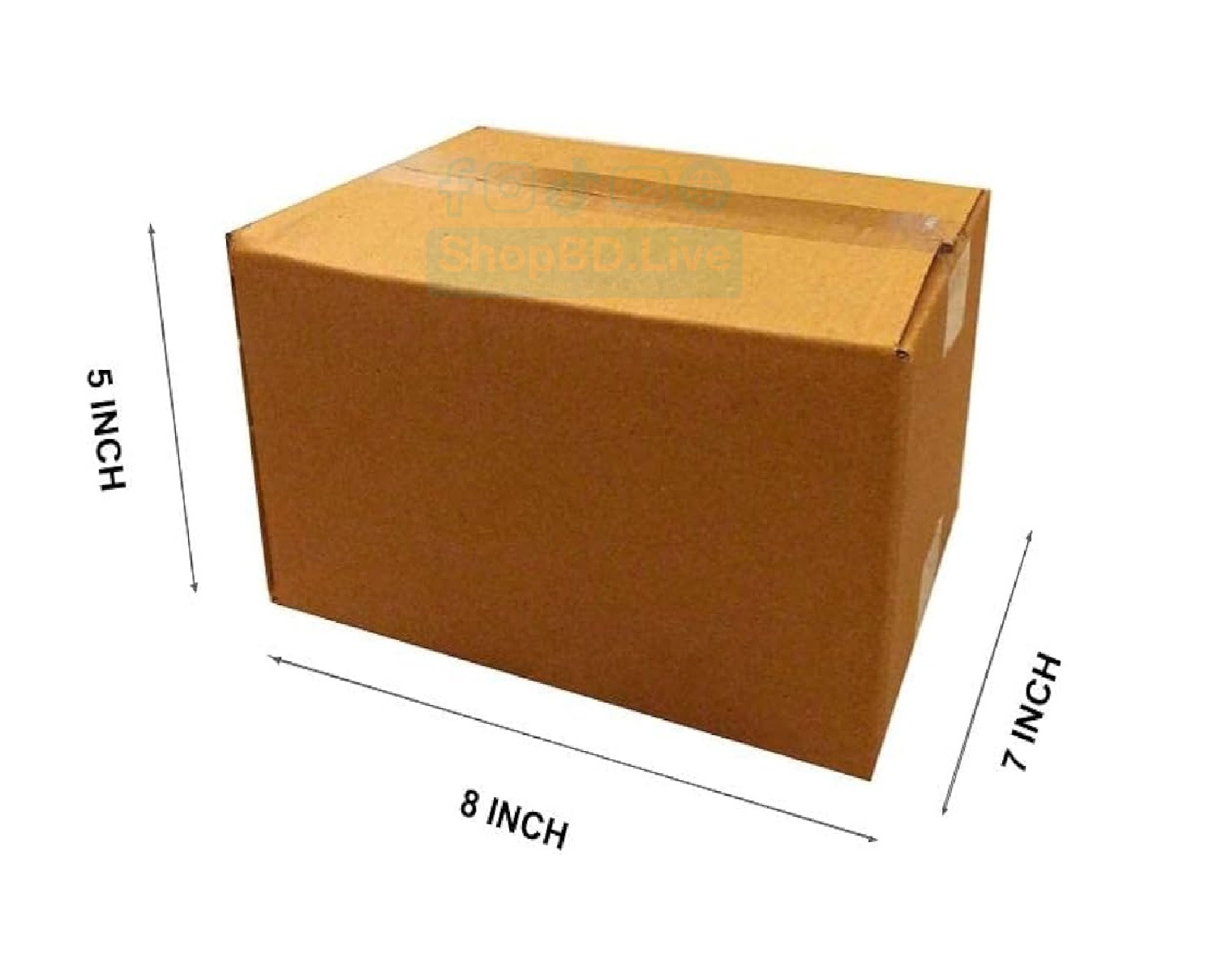 5 Pcs Parcel Carton Box 8 x 7 x 5 Inch | Small Mini Packaging Shipping Box for E-commerce Courier Small Cardboard Shipping Box Mailers 8x7x5 Inch Brown 875 Inch box Packaging Material_img_1