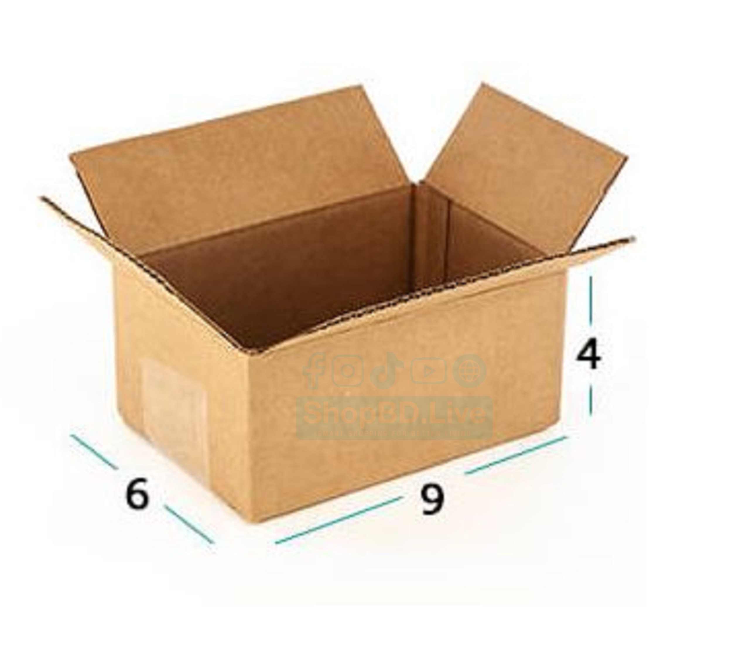 5 Pcs Parcel Carton Box 9 x 6 x 4 Inch | Small Mini Packaging Shipping Box for E-commerce Courier Small Cardboard Shipping Box Mailers 9x6x4 Inch Brown 964 Inch box Packaging Material_img_1