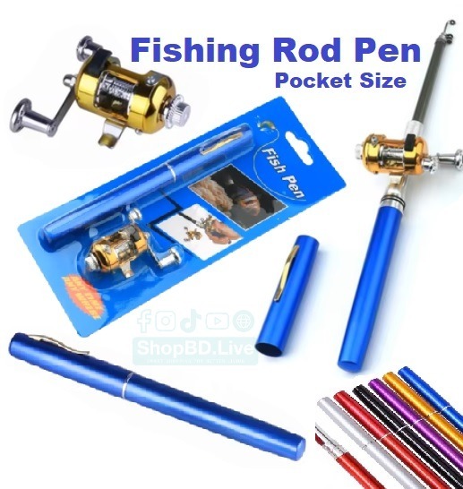 Portable Pocket Size Fishing Rod Pen with Reel Mini Telescopic Fishing Combo | Price in BD_img_0