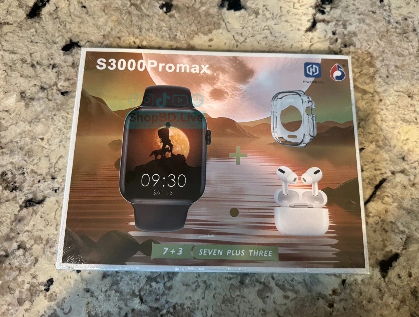 Smart Watch S3000 Pro Max Smart 7+3 Watch Wireless Earbuds Combo Set with Earbuds Case Bluetooth Fitness Tracker_img_1