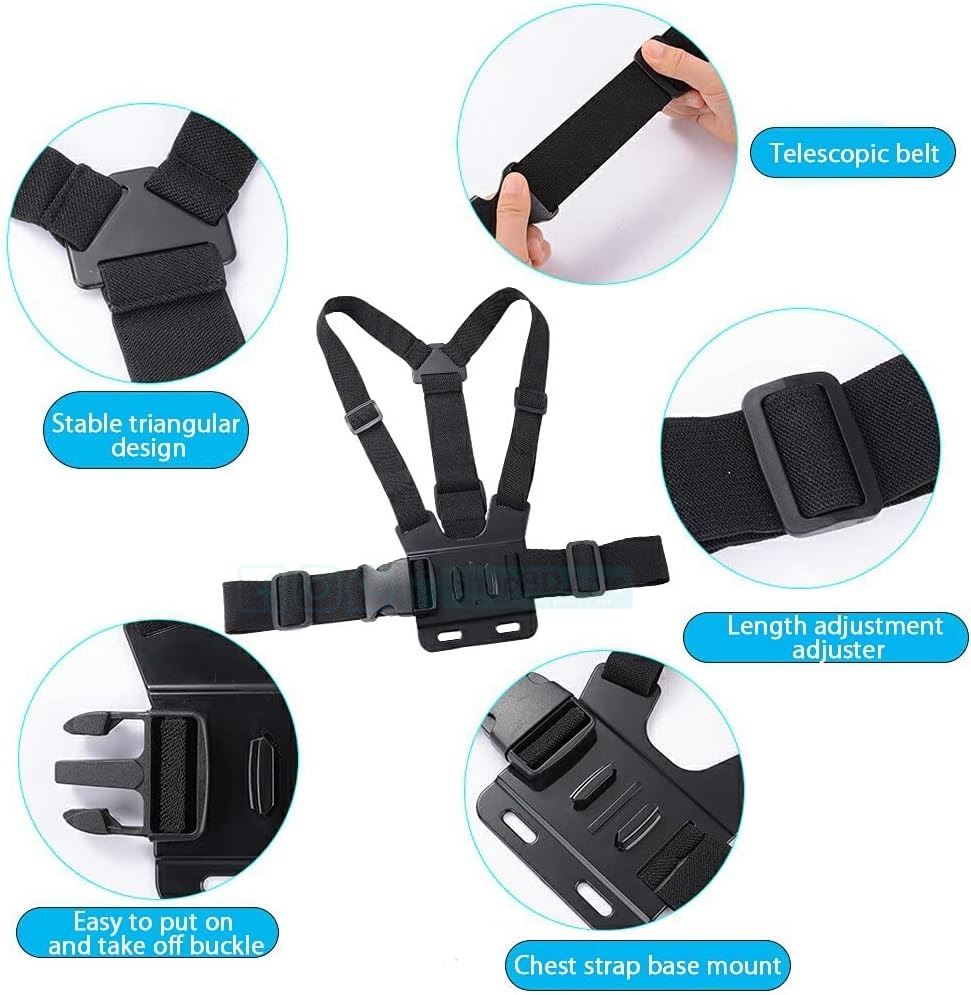 Action Camera Chest Mount with Phone Holder for Smartphone and Action Camera - Effortlessly Capture Your Vlogs and Adventures, Chest Mount With Mobile Mount Holder_img_1