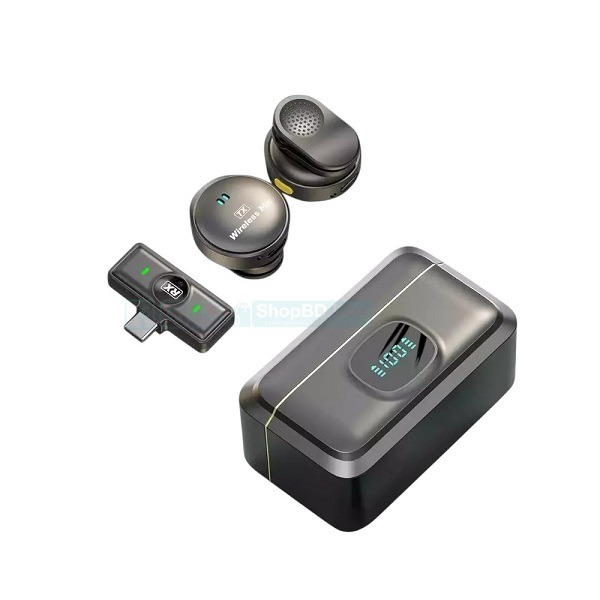 SX21 Wireless Lavalier Microphone – 2.4G Noise Reduction | Type-C / 8 Pin | Plug & Play Vlogging Mic | Price in BD_img_3