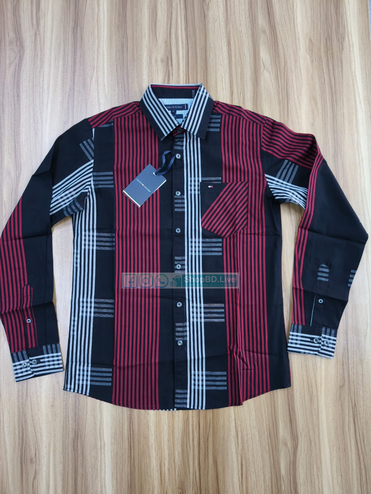 Men’s Full Sleeve Slim Fit Cotton Shirt – 100+ Colors Collection S,M,L,XL | Price in BD_img_2