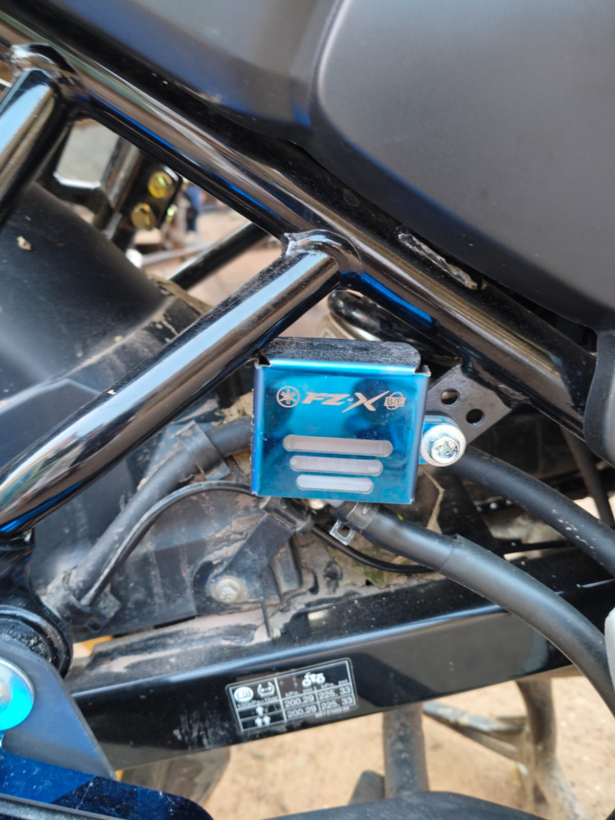 Premium Heavy Blue Oil Pot Cover For Yamaha FZ-X