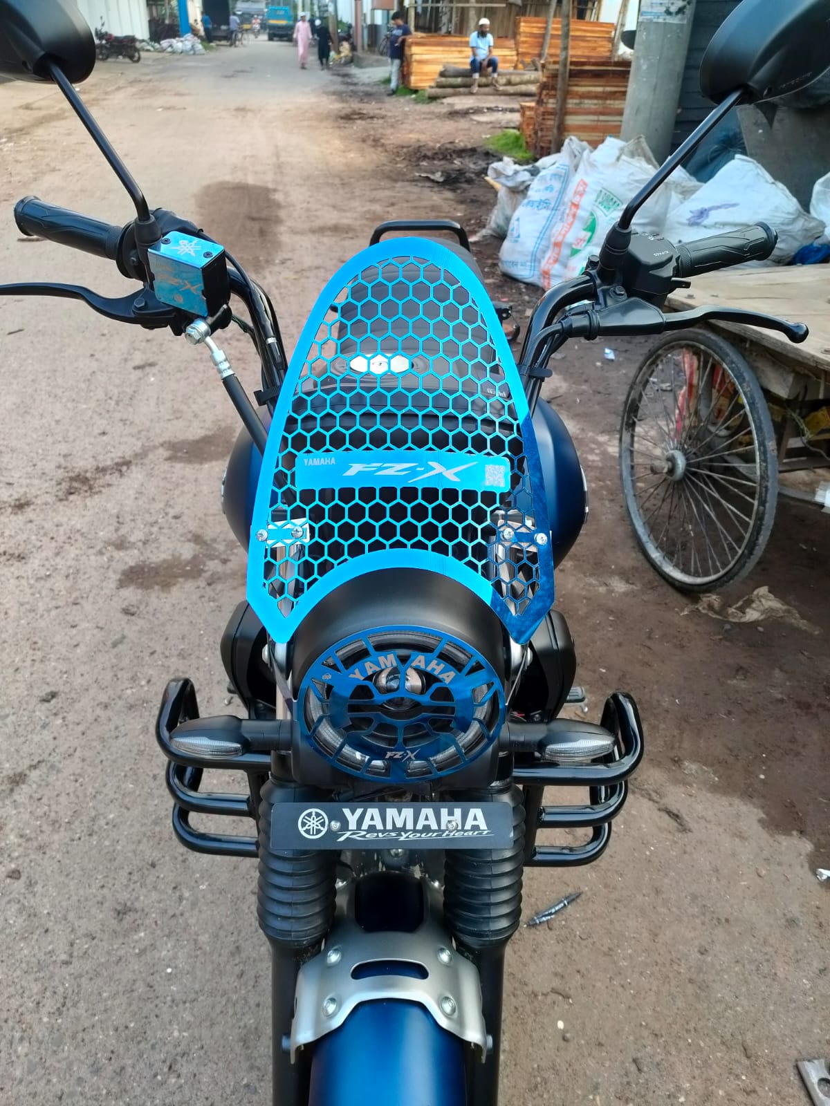 Premium Heavy Blue Visor For Yamaha FZ-X