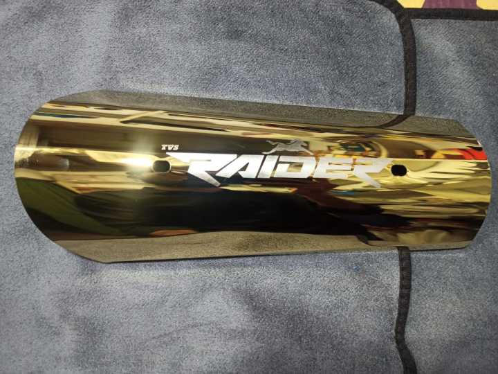 Premium Golden Silencer Cover For Tvs Rider 125