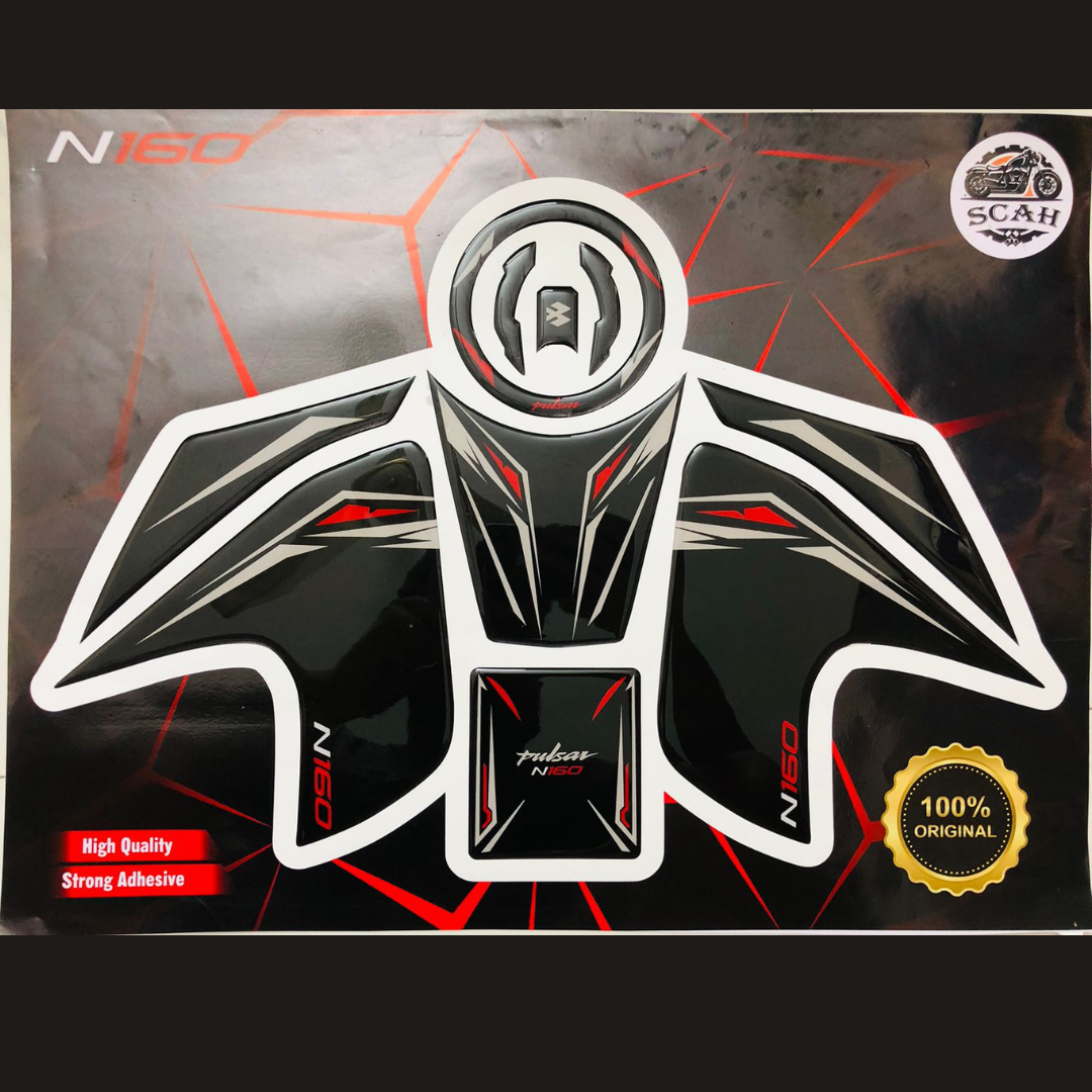 Premium Full Tanky Sticker (Red) For Pulser N-160