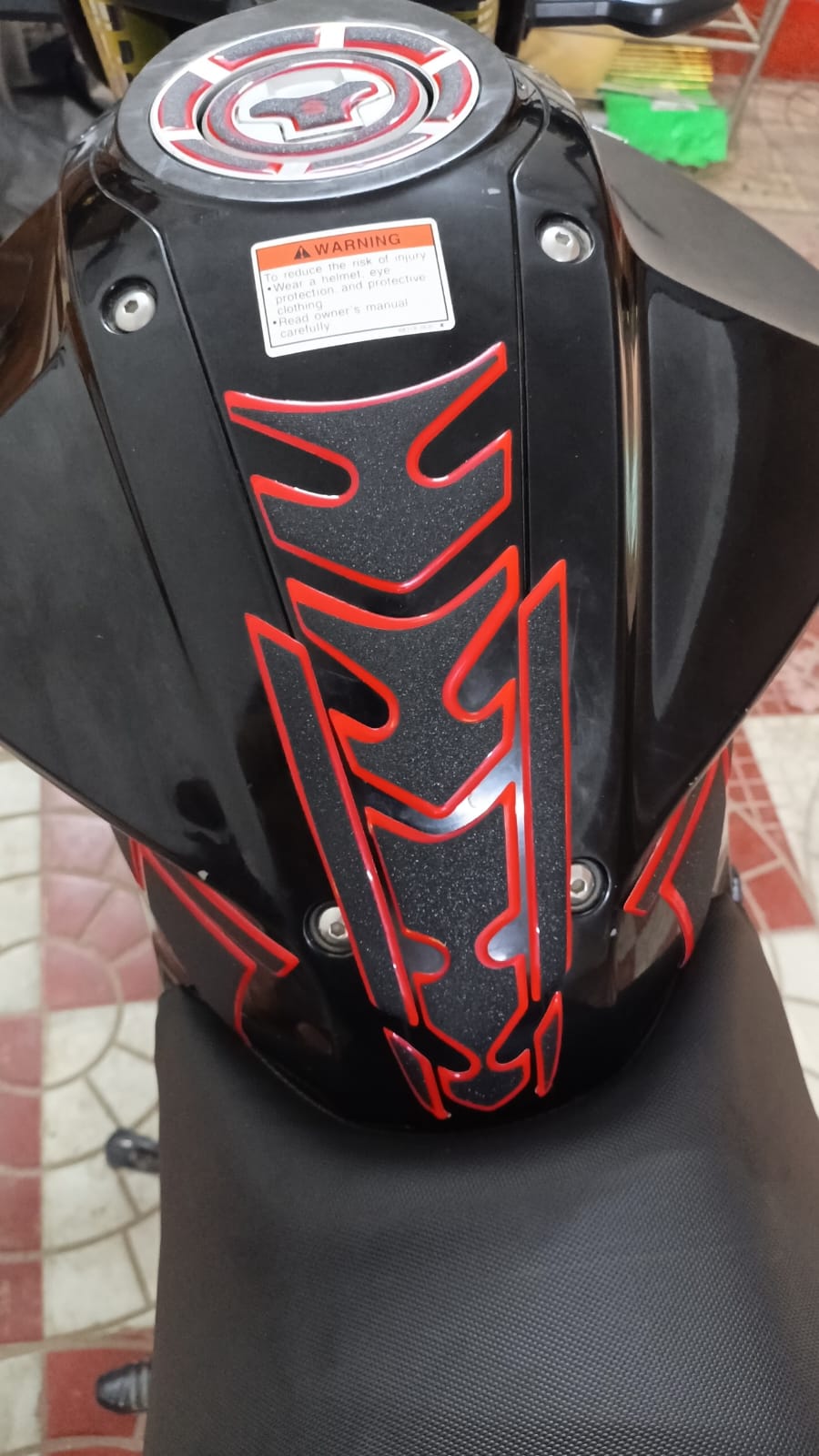 Premium Full Tanky Sticker (Red) For Gixxer Monoton