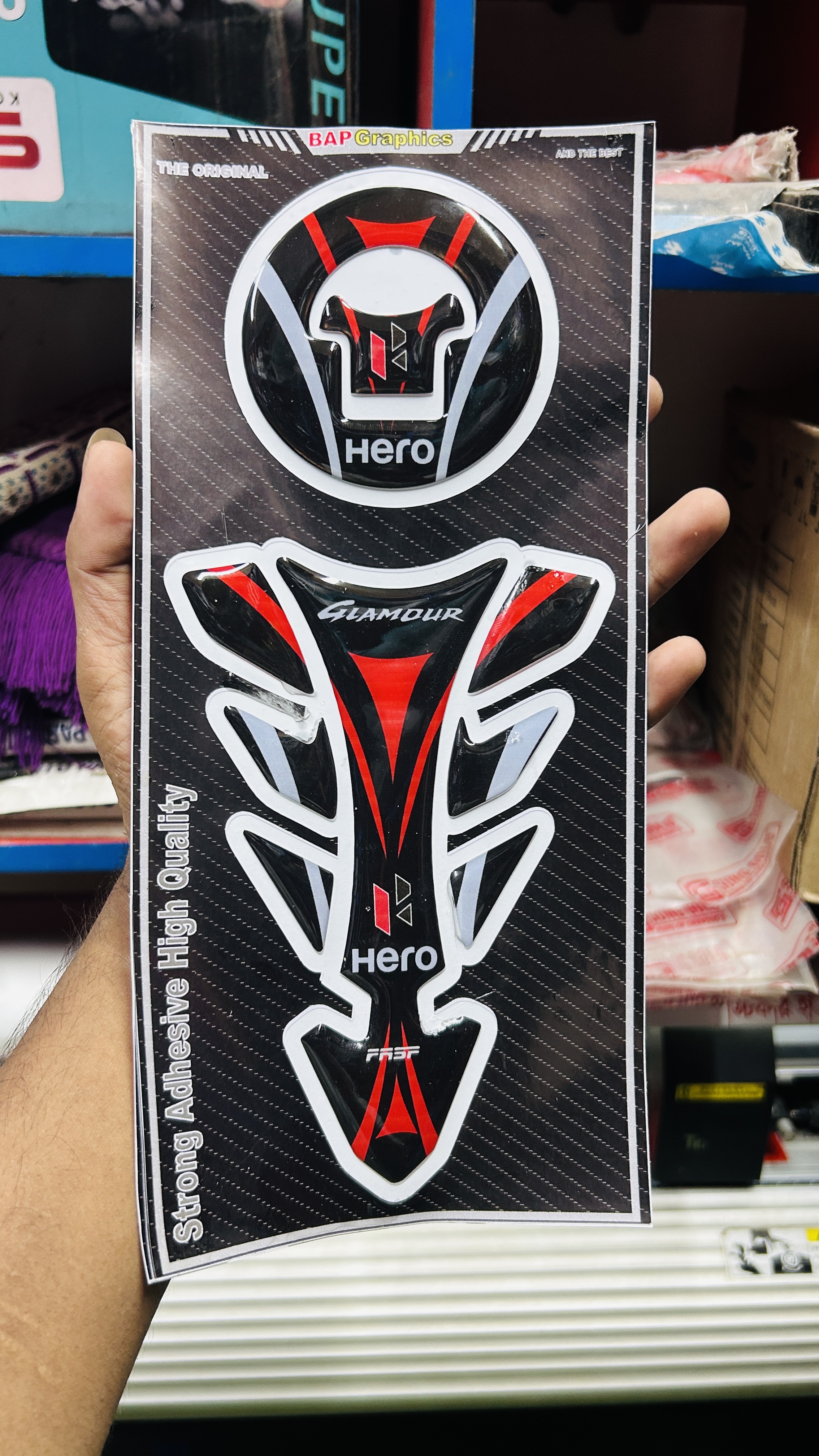 Premium Tanky Pad Sticker For Hero Glamour