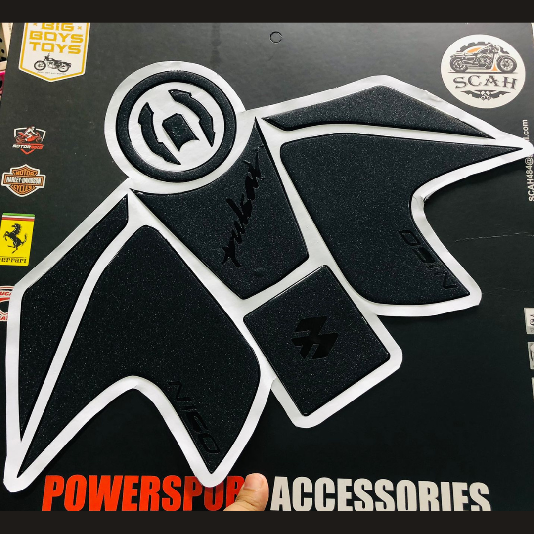 Premium Full Tanky Pad Set Sticker (Black) For Pulser N-160
