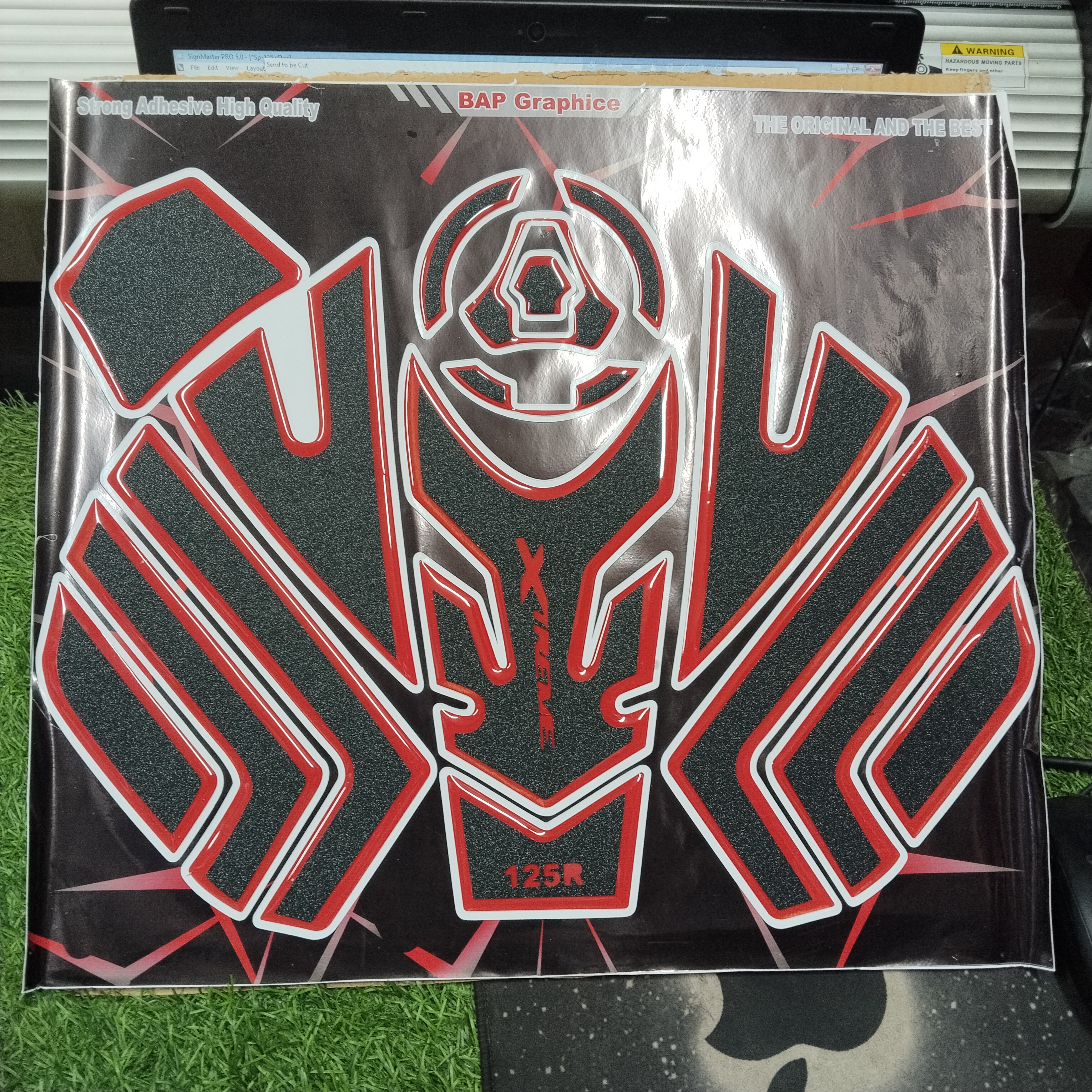 Premium Full Tank Pad Sticker (Red) For Xtream 125R
