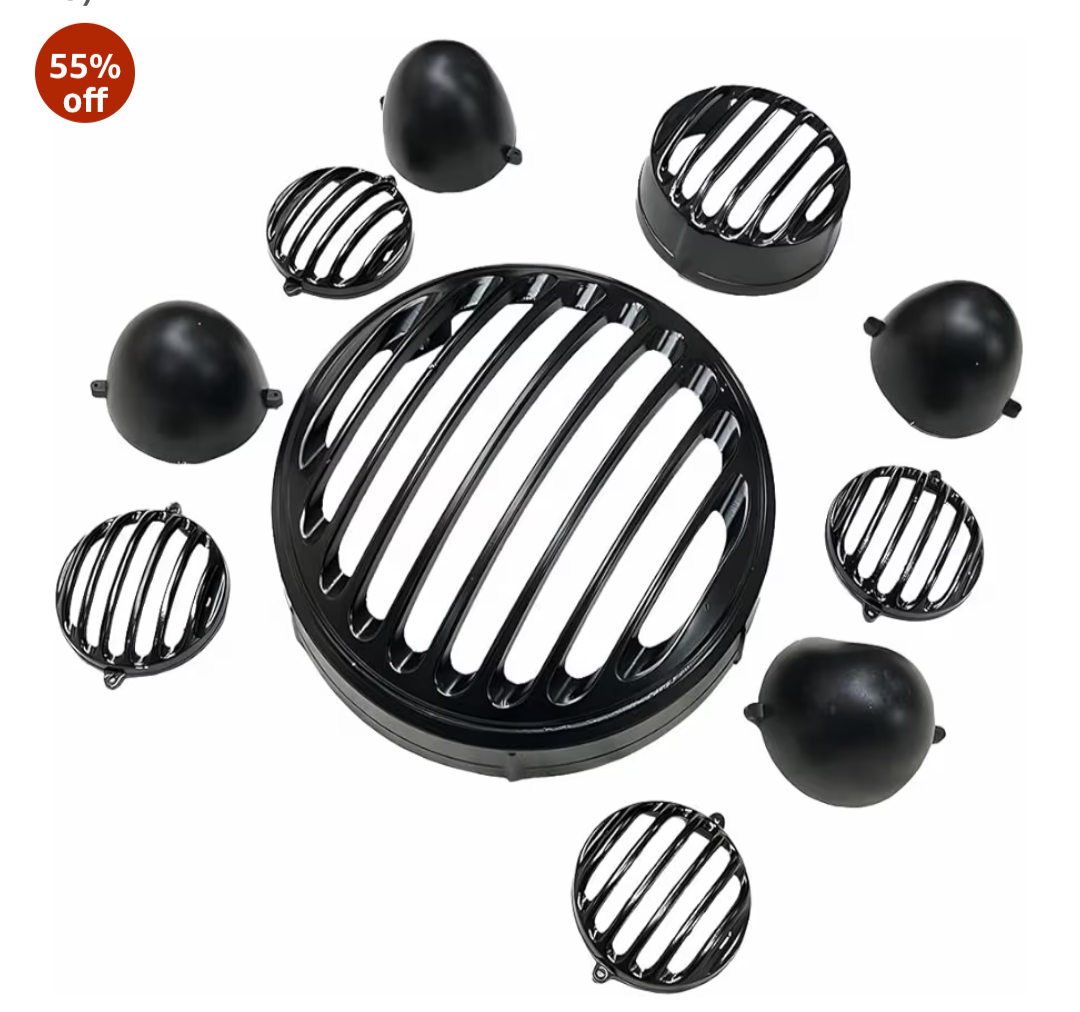 Premium Safety Grill Set (parking,signal,headlight,back light) For Royal Enfield Meteour 350