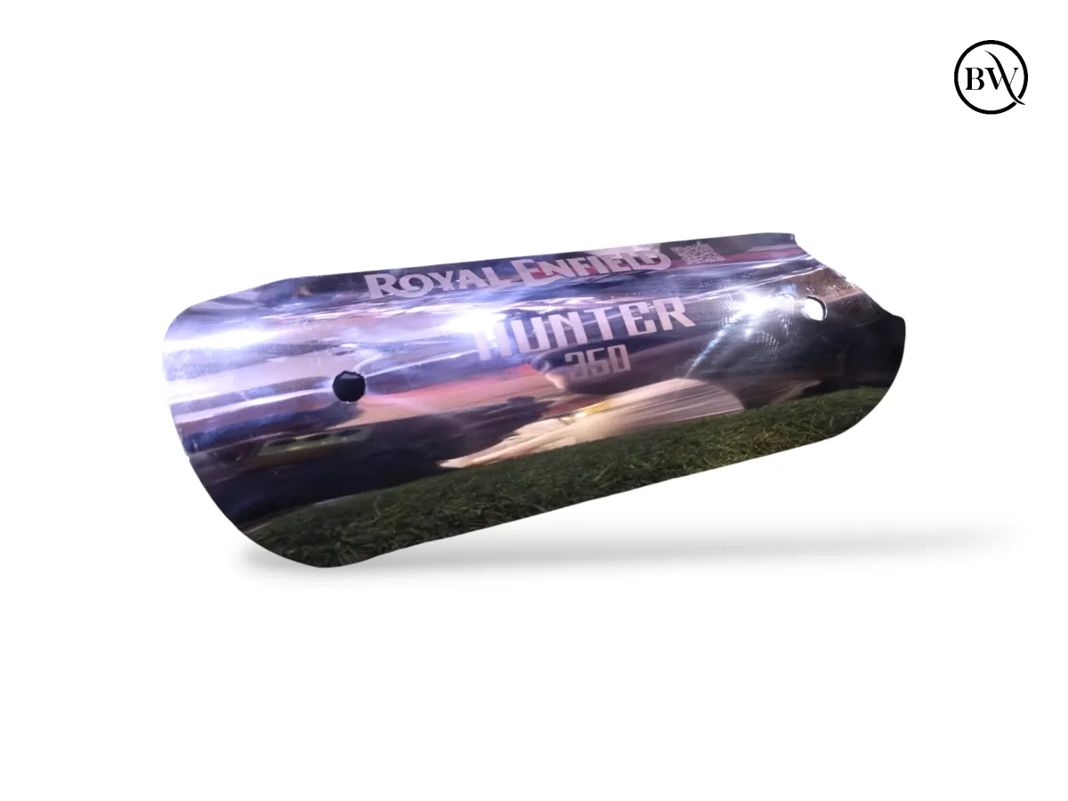 Premium SS Silencer Cover For Royal Enfield Hunter 350