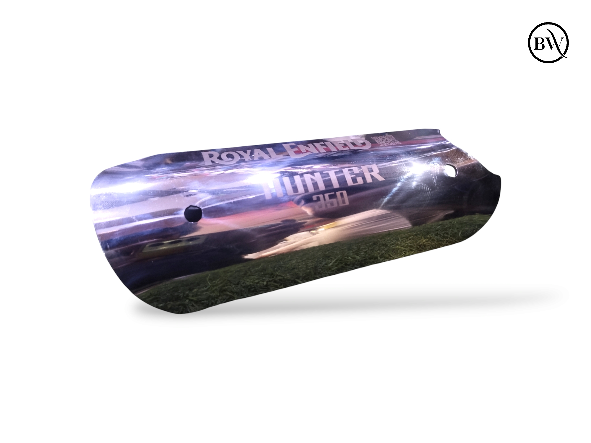 Premium SS Silencer Cover For Royal Enfield Hunter 350_img_0