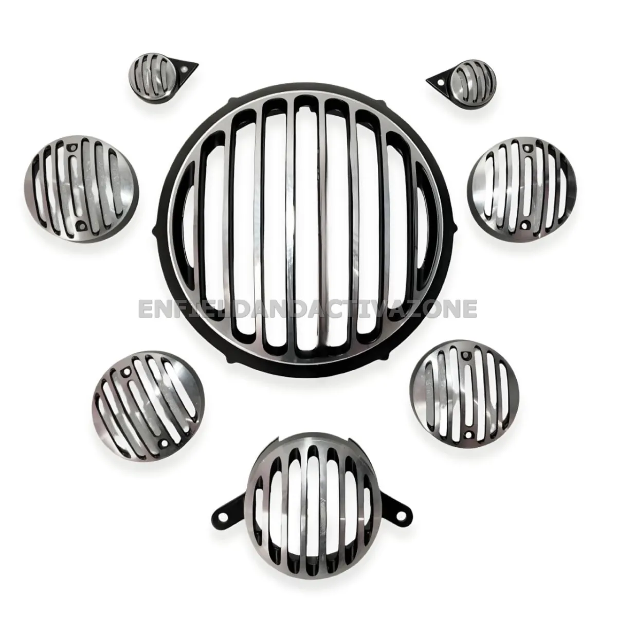 Premium Headlight Grill Set For Royal Enfield Meteour 350