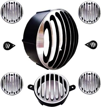 Premium Dimond Cut Headlight Grill For Royal Enfield Bullet 350