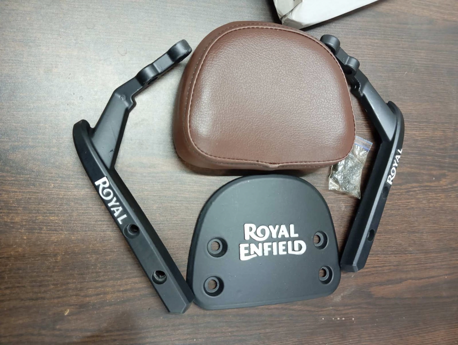 Premium Back Rest (Brown Colour) For Classic & Bullet 350_img_0