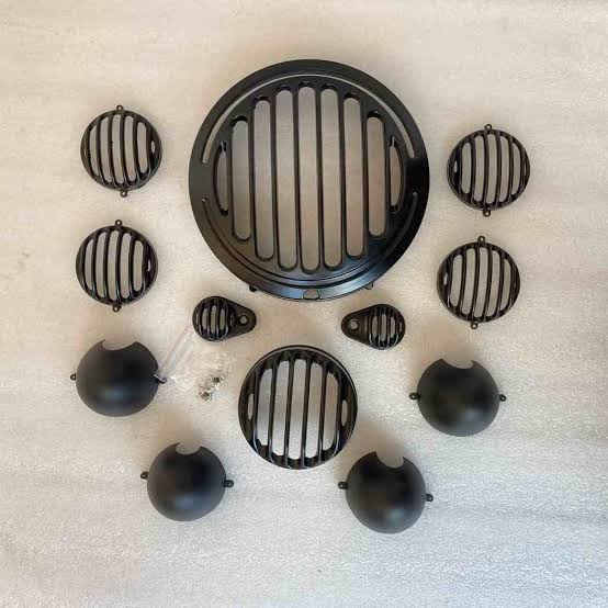 Safety Grill Set ( Headlight,Back Light,Parking Bulb,Signal Bulb) Royal Enfield & Classic 350_img_0