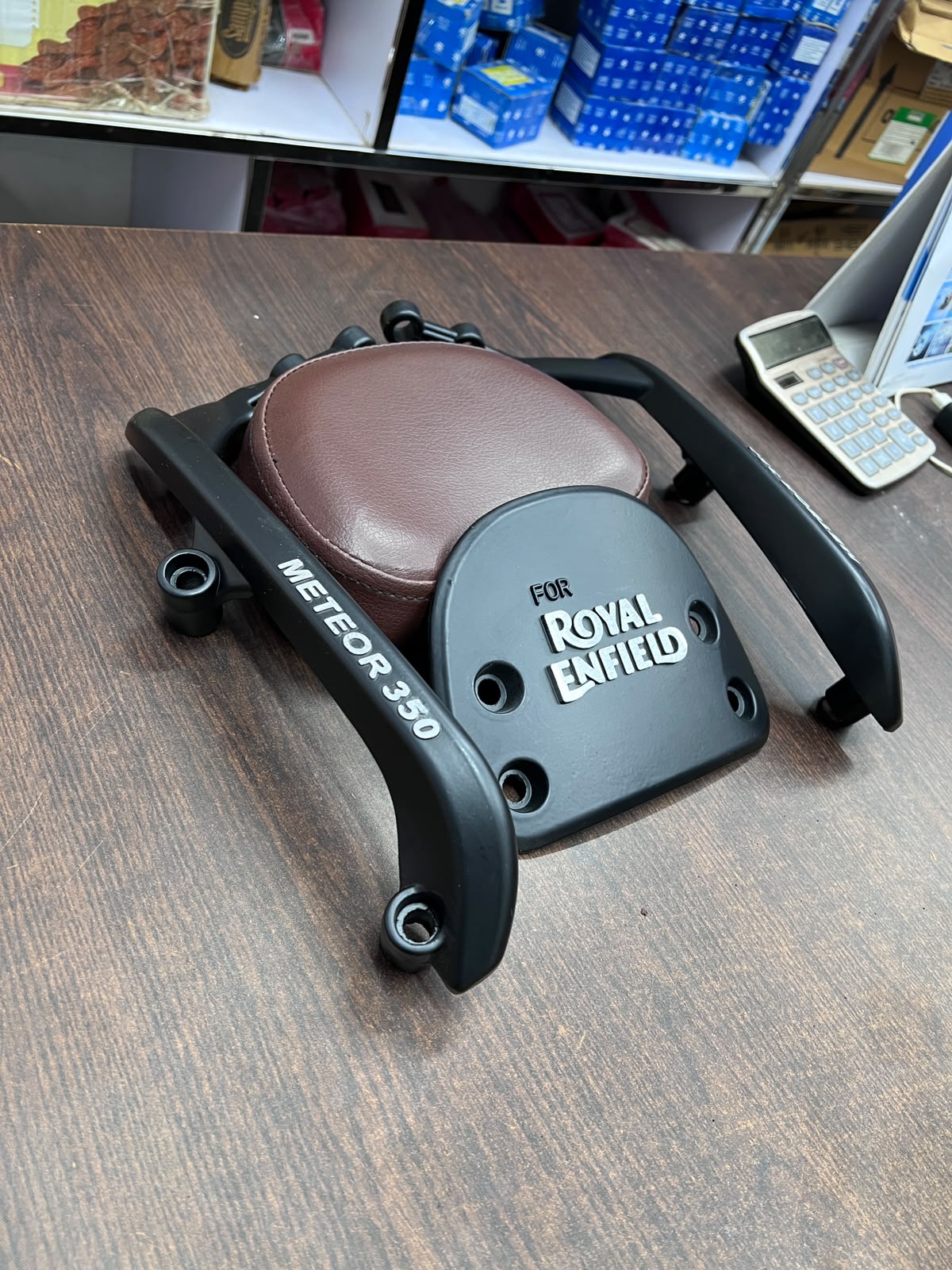 Premium Back Rest (Brown Colour) For Meteour 350_img_0
