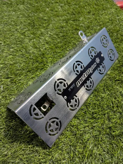 Premium SS Star Silencer Gourde For TVS Metro Plus_img_1
