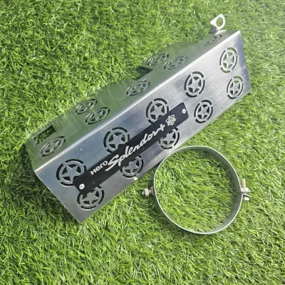 Premium SS Star Model Silencer Gourde For Splendor Plus_img_0