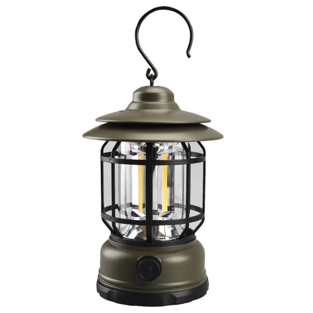 Vintage LED Lantern with Rechargeable Battery - Portable Camping Lamp - Image 2
