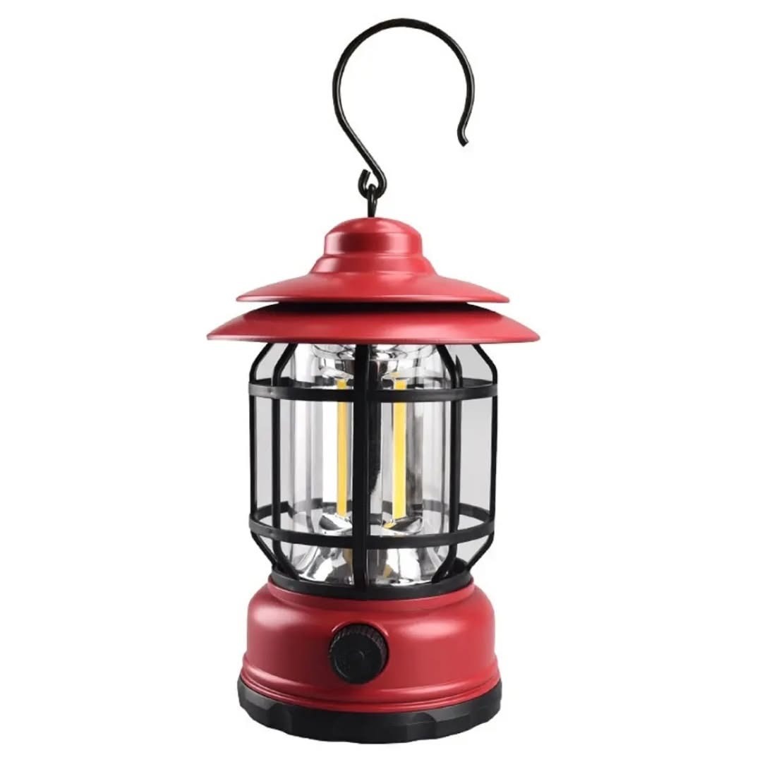 Vintage LED Lantern with Rechargeable Battery - Portable Camping Lamp - Image 3