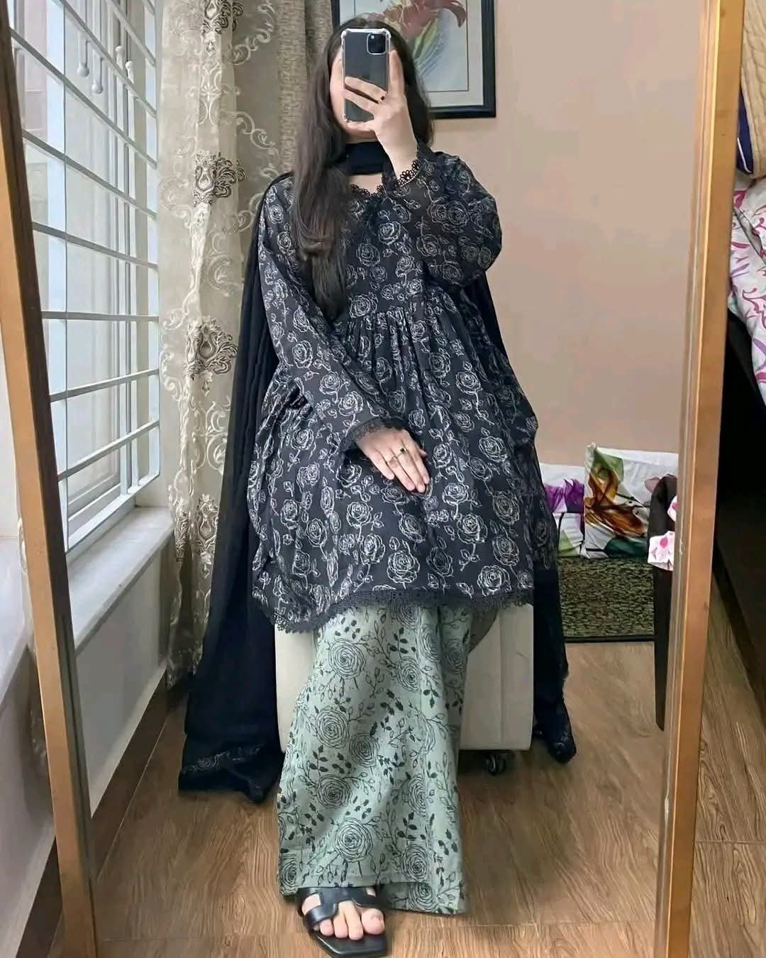 Dragon Three Piece for Women – Premium Cotton Afsan Print & Embroidery Work_img_2