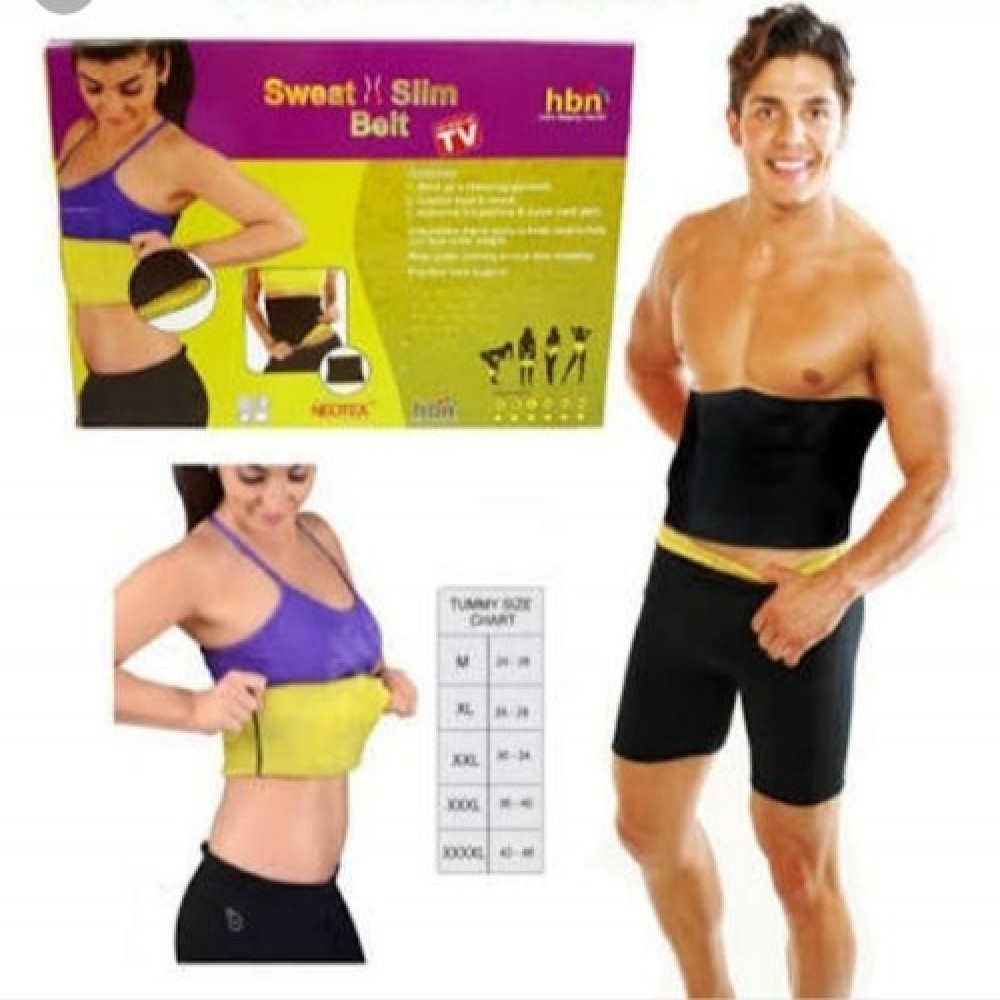 Sweat Slimming Belt – Black | Tummy Support Belt_img_2