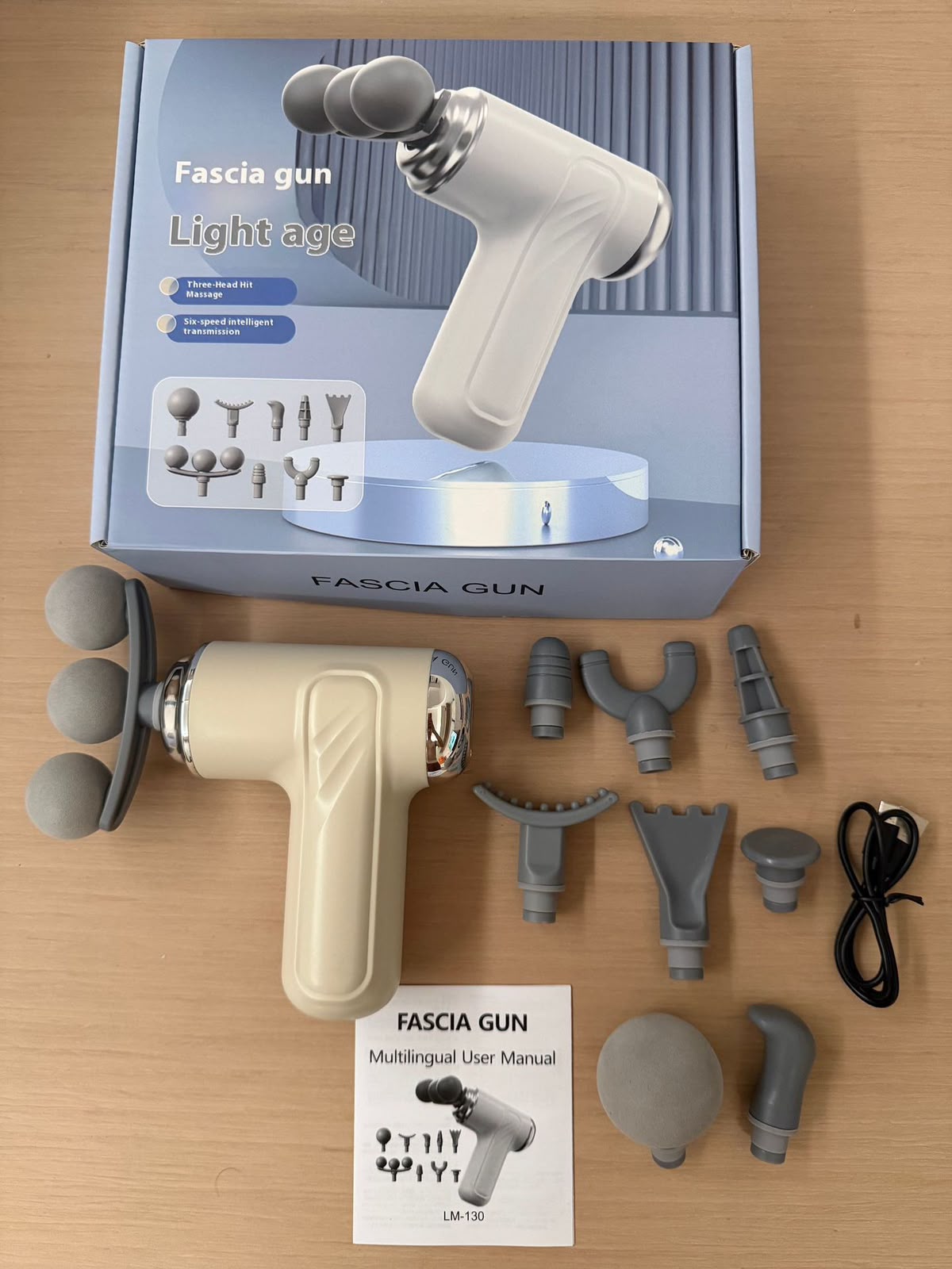 Multifunctional Fascia Massage Gun – 1 Head & 3 Head_img_4