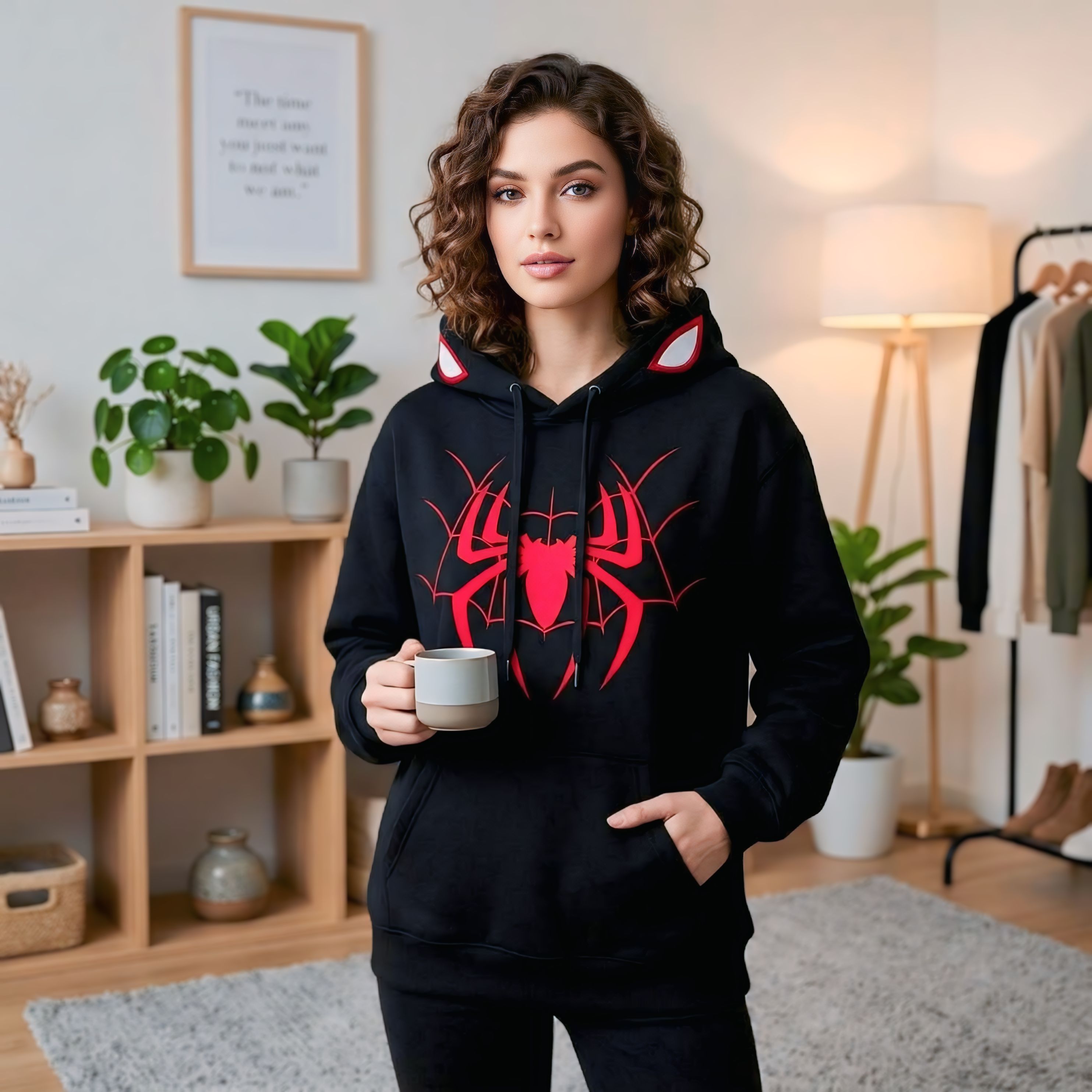 Spiderman Ladies Hoodie – Premium Fleece Cotton Winter Wear_img_0