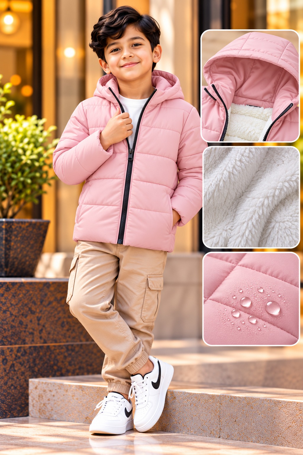 বাচ্চাদের প্রিমিয়াম শেরপা প্যাডিং জ্যাকেট | Premium Kids Winter Jacket_img_6