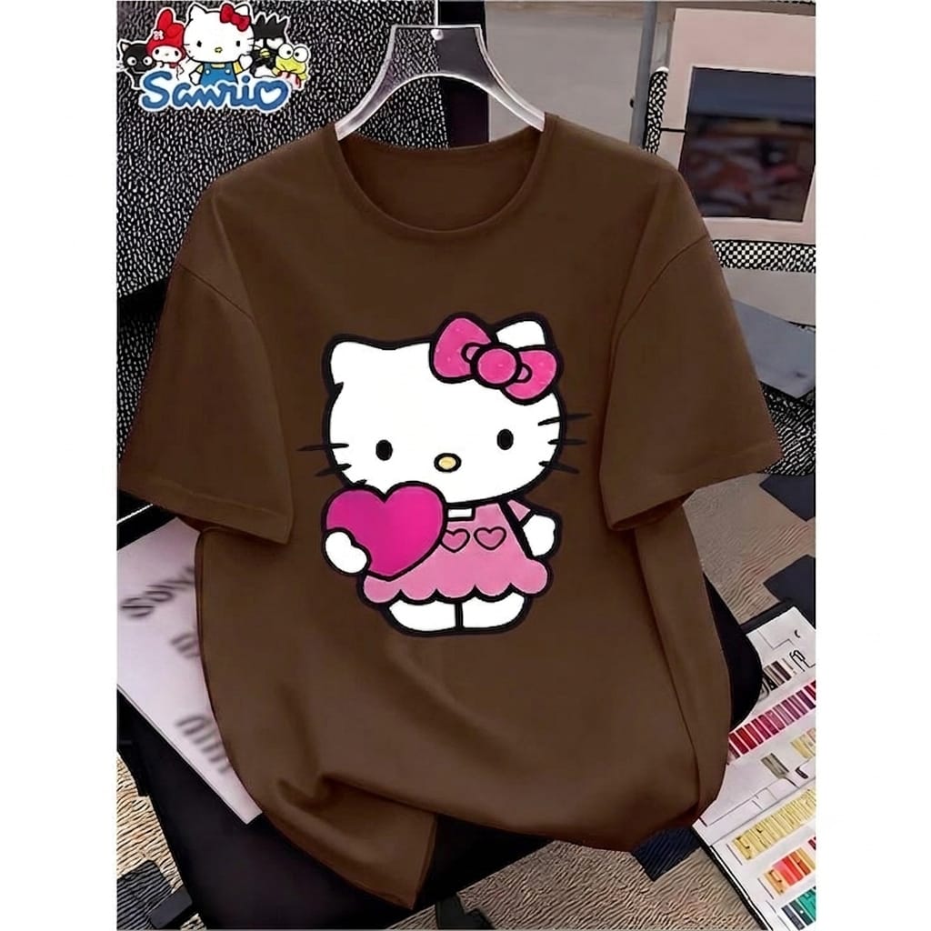 Ladies Drop Shoulder T-Shirt for Women – 100% Pure Cotton Cartoon Print_img_4