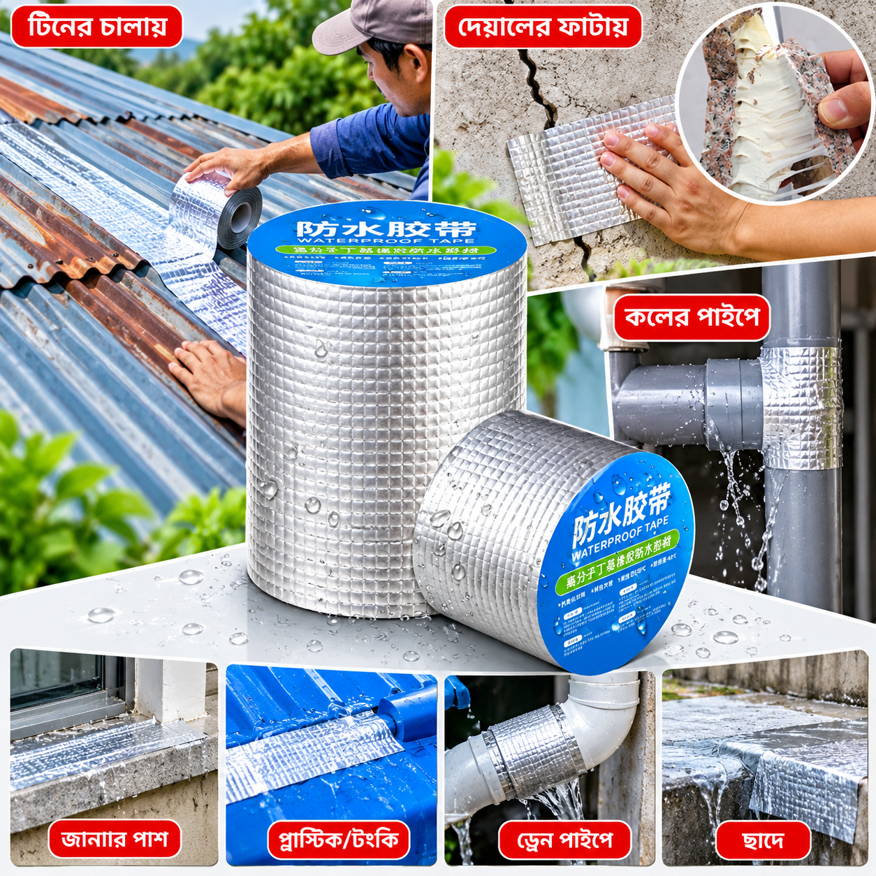 Super Strong Waterproof Tape Aluminum Foil